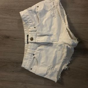 White BillaBong Jean Shorts